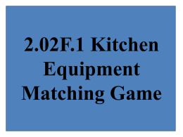 Kitchen Equipment Matching Game