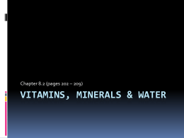 Vitamins, Minerals & Water