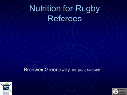 Nutrition for Rugby League