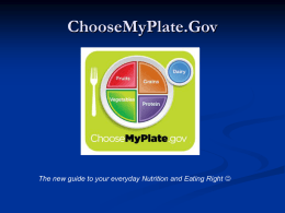 MyPlate Notes
