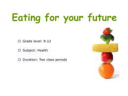 Eating for the future