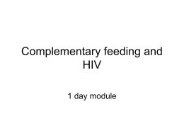 Complementary feeding