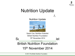 BNF Nutrition Update 5532 and Vitamin D