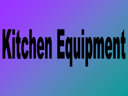 Kitchen Equipment PowerPoint