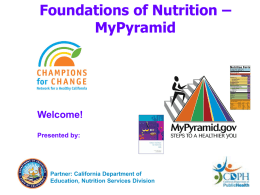 Foundations of Nutrition – MyPyramid