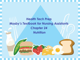 Chapter 24 Nutrition