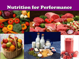 Nutrtion Intro - Food Categories & Labels - 2013