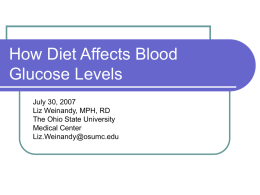 How Diet Affects Blood Glucose Levels