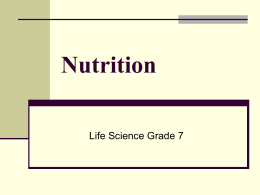 Nutrition - Livingstone High School