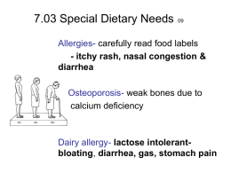 7.03 Special Dietary Needs