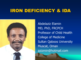 IRON DEFICIENCY ANAEMIA