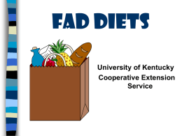 Fad Diets - UK College of Agriculture