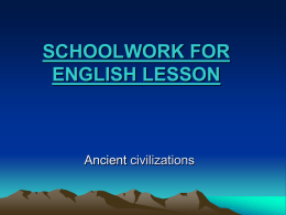 SCHOOLWORK FOR ENGLISH LESSON