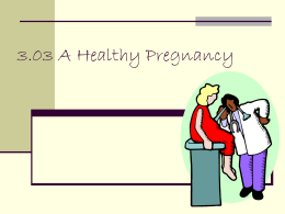 nutrition & exercise during pregnancy