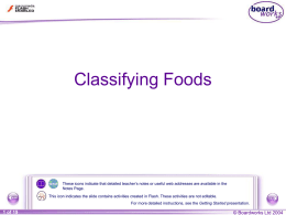 Classifying Foods