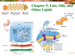 Chapter 5 Fats, Oils, & Lipids