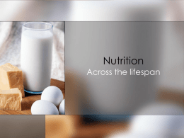 Nutrition across the life span