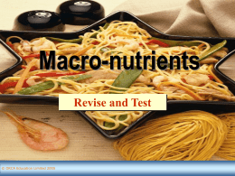 Macro-nutrients R&T