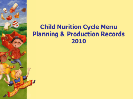 child nutrition cycle menus