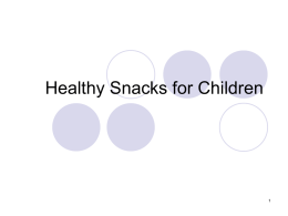 Healthy Snacks for Children
