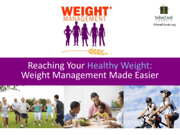 Reaching Your Healthy Weight