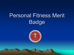 Personal Fitness Merit Badge