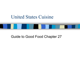 US cuisine - uhs-culturesandcuisines