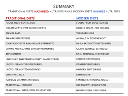 Traditional Diets Part III - Weston A. Price Foundation