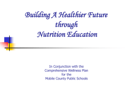 Building A Healthier Future through Nutrition Education
