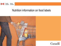 Nutrition Information Powerpoint