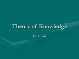 What is a Paradigm? - bcis-us-TOK