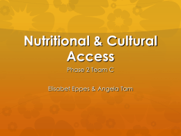 Nutritional & Cultural Access