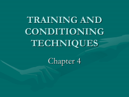 training and conditioning techniques