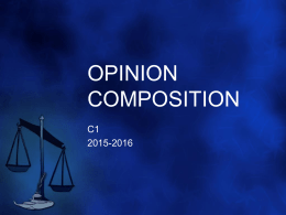 OPINION COMPOSITION