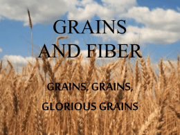 Grains and Fiber