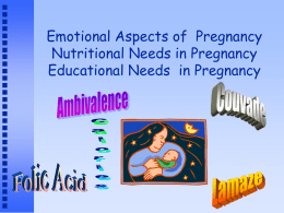 Psyphosocial of pregnancy/Nutirition