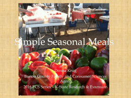 Simple Seasonal Meals - Kansas State University