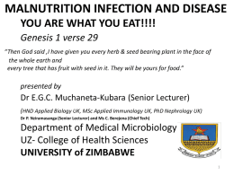 MALNUTRITION INFECTION AND DISEASE
