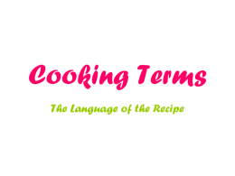 Cooking Terms PPT