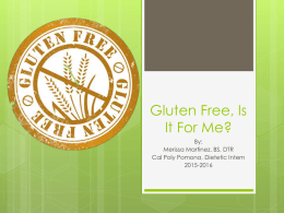 Gluten Free, Is it For Me? 11/2015