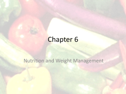 Nutrition/Fitness Outline