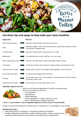 Use these tips and swaps to help make your menu healthier