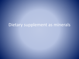 Dietary supplement as minerals