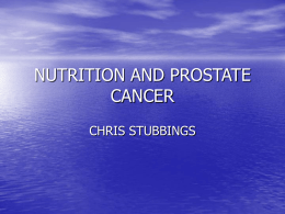 nutrition and prostate cancer