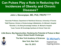 Can Pulses Play a Role in Reducing the Incidences of Obesity and