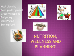 Nutrition, Wellness and Planning!