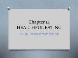 Chapter 14 HEALTHFUL EATING