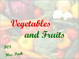 Vegetables Presentation