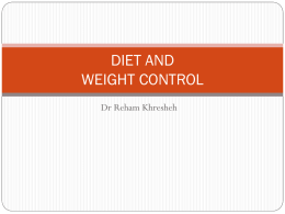 DIET AND WEIGHT CONTROL