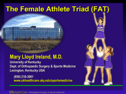 Women*s Issues: ACL Injuries and Others